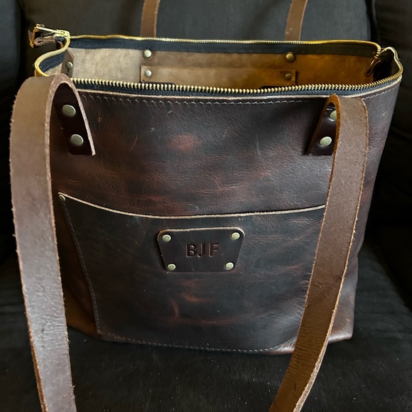 Large Portland Leather tote bag - Picture 3 of 4